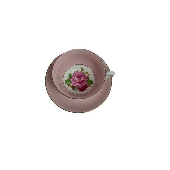 Pretty Pink Taylor and Kent Rose Tea Cup and Saucer, Longton, England - Picture 1 of 8